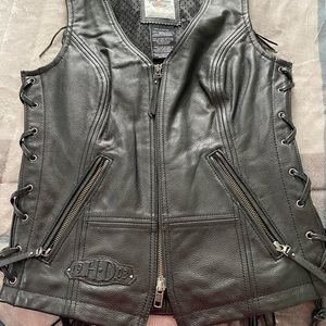 Harley Davidson leather women’s vest size small
